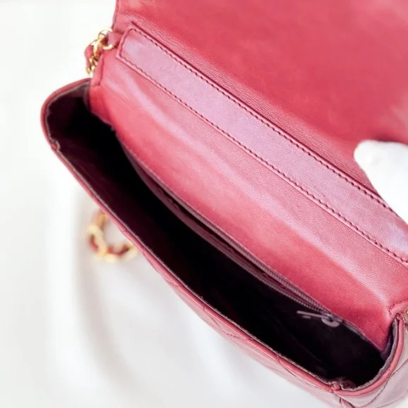 Vintage Chanel Burgundy Quilted Flap Tassel Bag - Picture 11 of 16